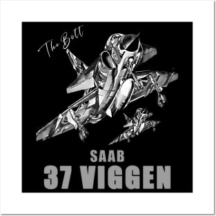 Saab 37 Viggen Swedish Multi Combat Aircraft Posters and Art